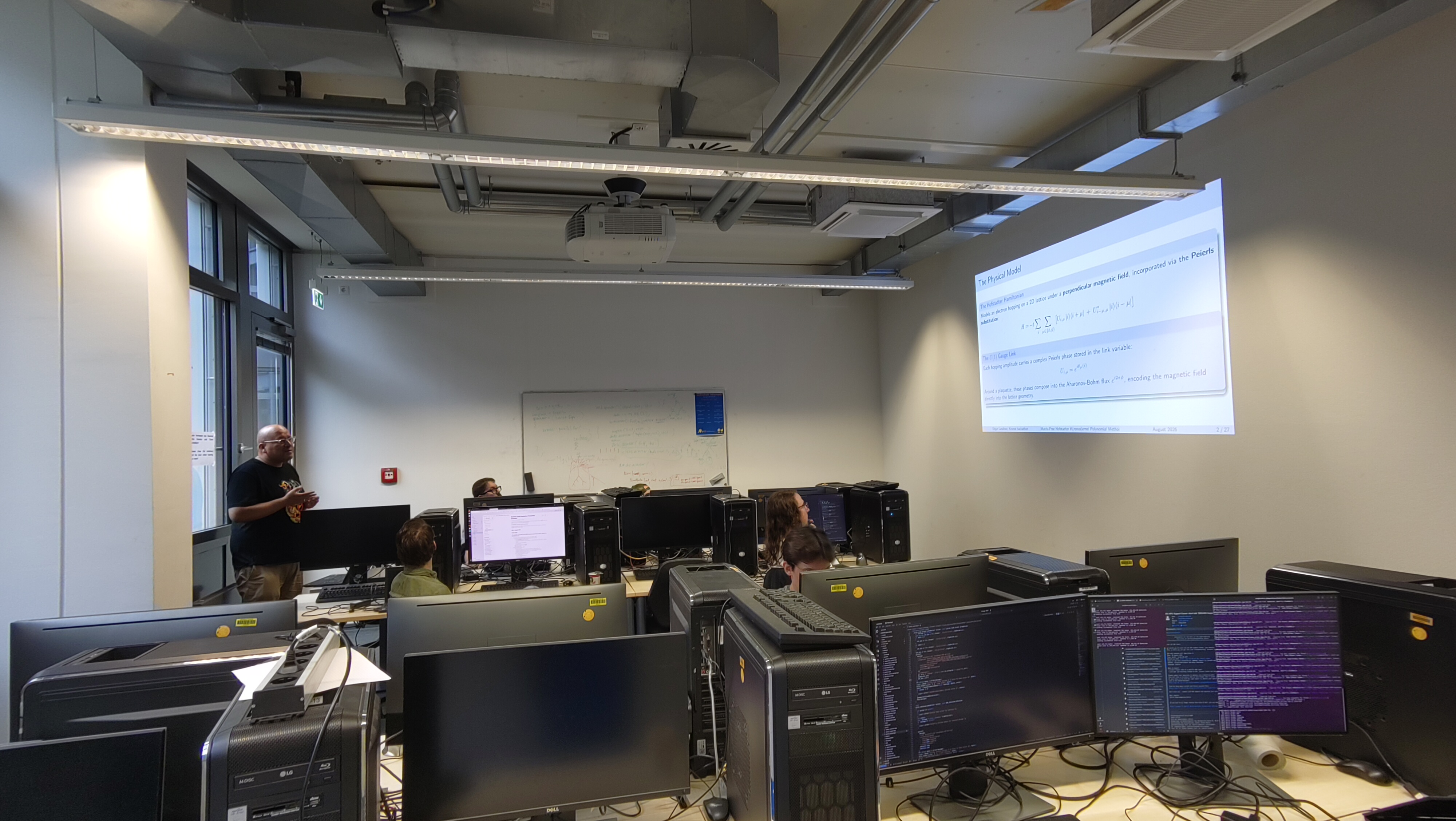 Edgar presents his work on using Kronos for the Hofstaedter Hamiltonian