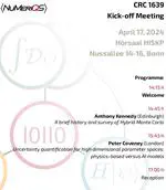 CRC 1639 NuMeriQS Kick-off meeting open for registration
